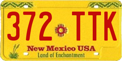 NM license plate 372TTK