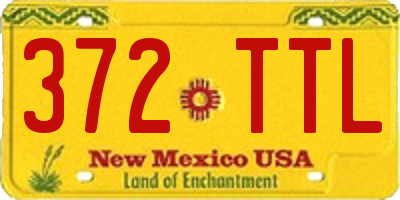 NM license plate 372TTL