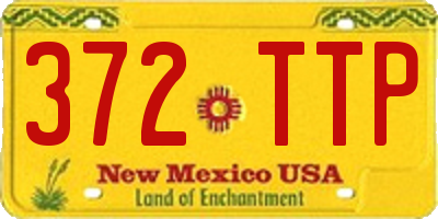 NM license plate 372TTP