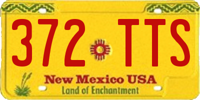 NM license plate 372TTS