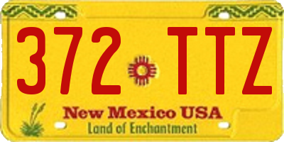 NM license plate 372TTZ