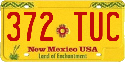 NM license plate 372TUC