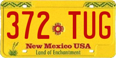 NM license plate 372TUG