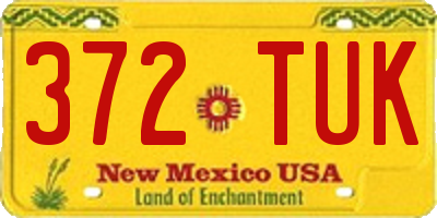 NM license plate 372TUK