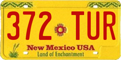 NM license plate 372TUR