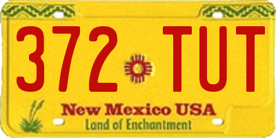 NM license plate 372TUT