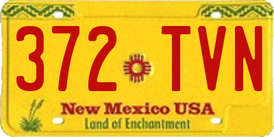 NM license plate 372TVN