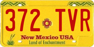 NM license plate 372TVR