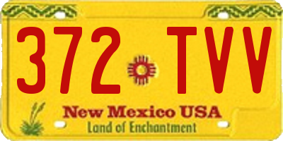 NM license plate 372TVV