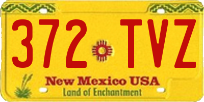 NM license plate 372TVZ
