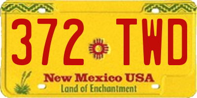 NM license plate 372TWD