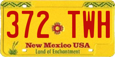 NM license plate 372TWH