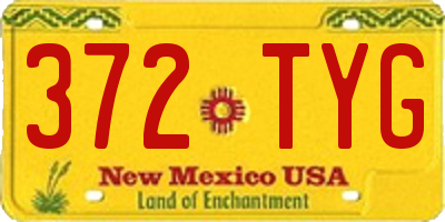 NM license plate 372TYG