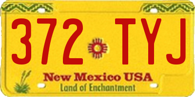 NM license plate 372TYJ
