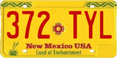 NM license plate 372TYL