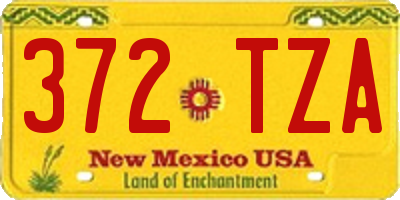 NM license plate 372TZA
