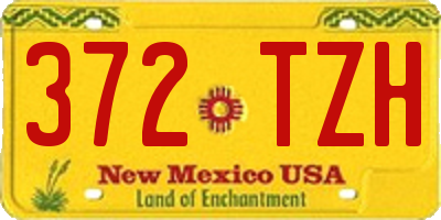 NM license plate 372TZH