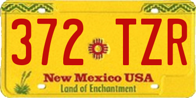 NM license plate 372TZR