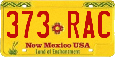 NM license plate 373RAC