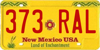 NM license plate 373RAL