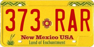 NM license plate 373RAR
