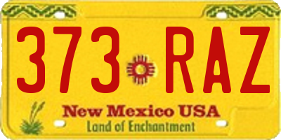 NM license plate 373RAZ