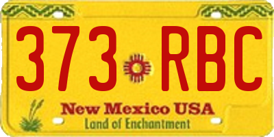NM license plate 373RBC