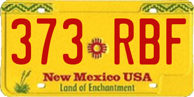 NM license plate 373RBF