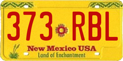 NM license plate 373RBL