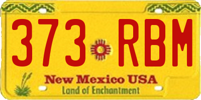 NM license plate 373RBM