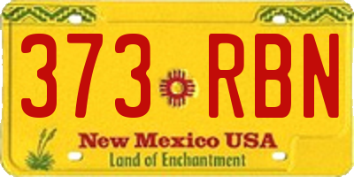 NM license plate 373RBN