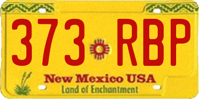 NM license plate 373RBP