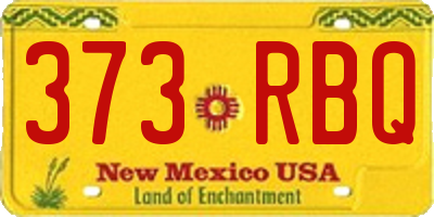 NM license plate 373RBQ
