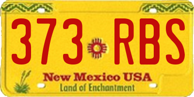 NM license plate 373RBS