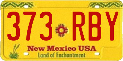 NM license plate 373RBY