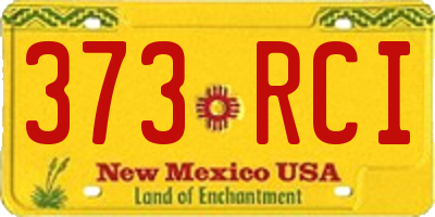 NM license plate 373RCI