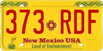 NM license plate 373RDF