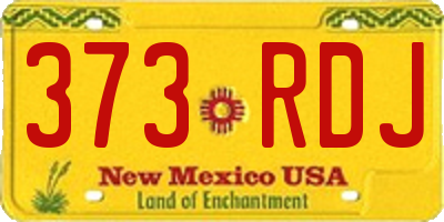 NM license plate 373RDJ