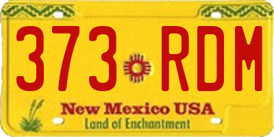 NM license plate 373RDM