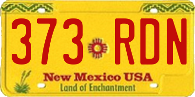 NM license plate 373RDN