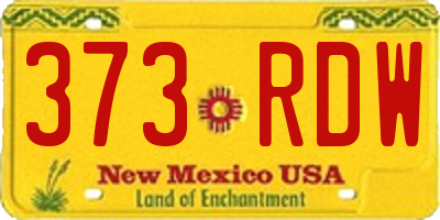 NM license plate 373RDW