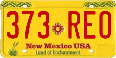 NM license plate 373REO