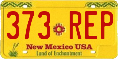 NM license plate 373REP