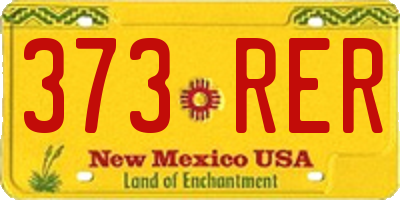 NM license plate 373RER