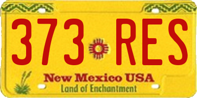NM license plate 373RES
