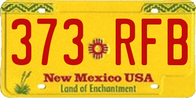 NM license plate 373RFB