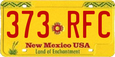 NM license plate 373RFC