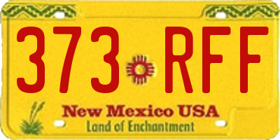 NM license plate 373RFF
