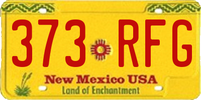 NM license plate 373RFG