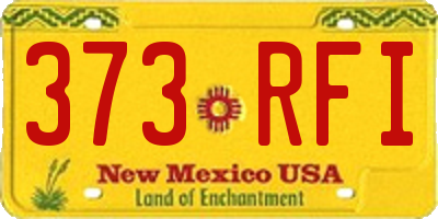 NM license plate 373RFI